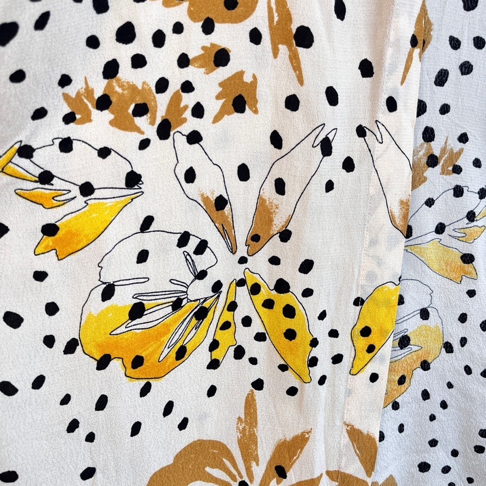 Anthropologie x Bel Kazan Yellow Handprinted Floral Sadie Duster Kimono NWOT - Picture 8 of 10